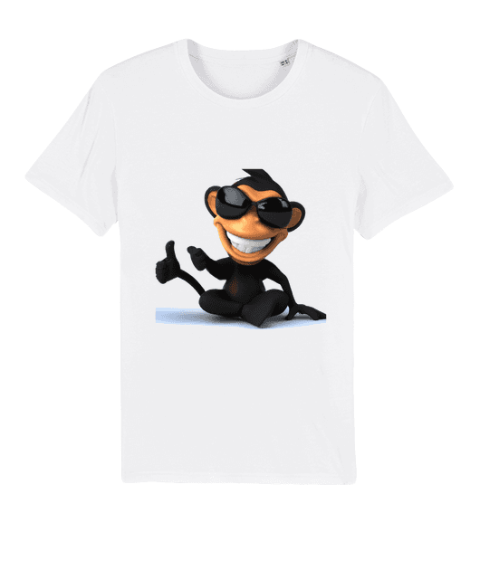 Good Vibes T-shirt unisexe cool monkey smile
