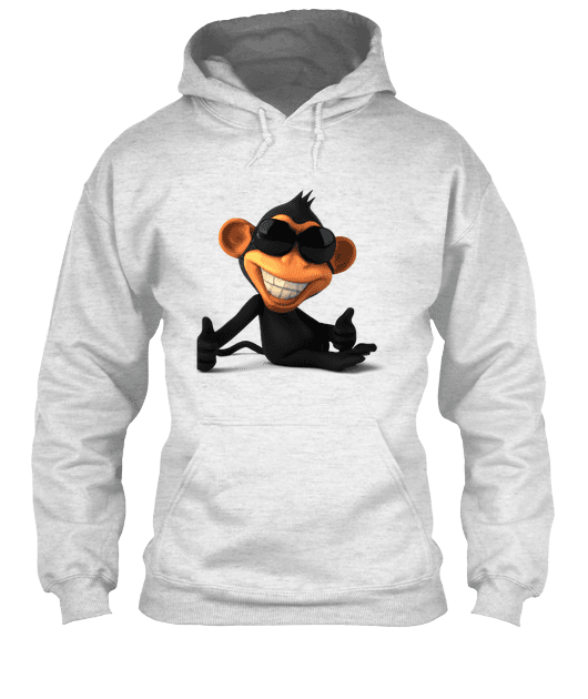 Good Vibes sweat à capuche unisex cool monkey smile